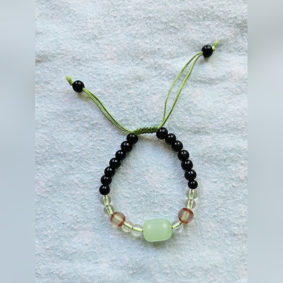 Paracord Rope & Bead Bracelets, Lot of 3, Neon Yellow Green, Black, Blue, Unisex - Picture 10 of 16